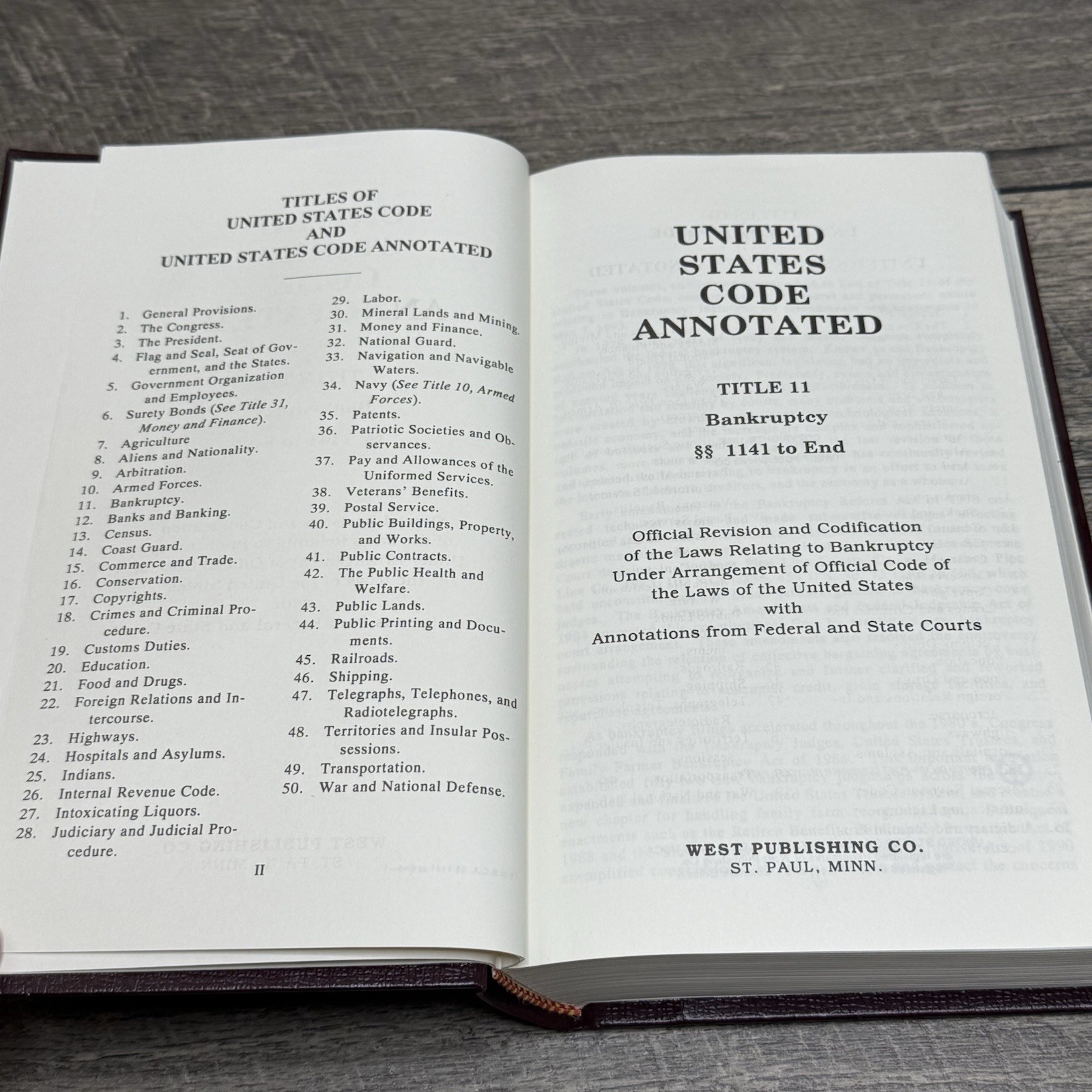 Lot of 4 USCA Title 11 Bankruptcy – Rules and Official Rules – West Publishing