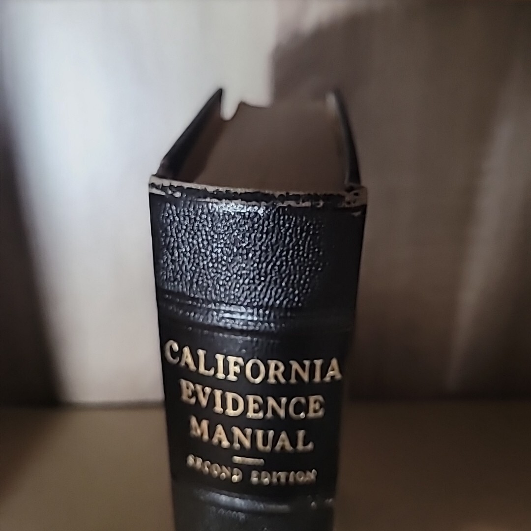 Vtg 1960 California Evidence Manual McBaine West Publishing Law 2nd Edition