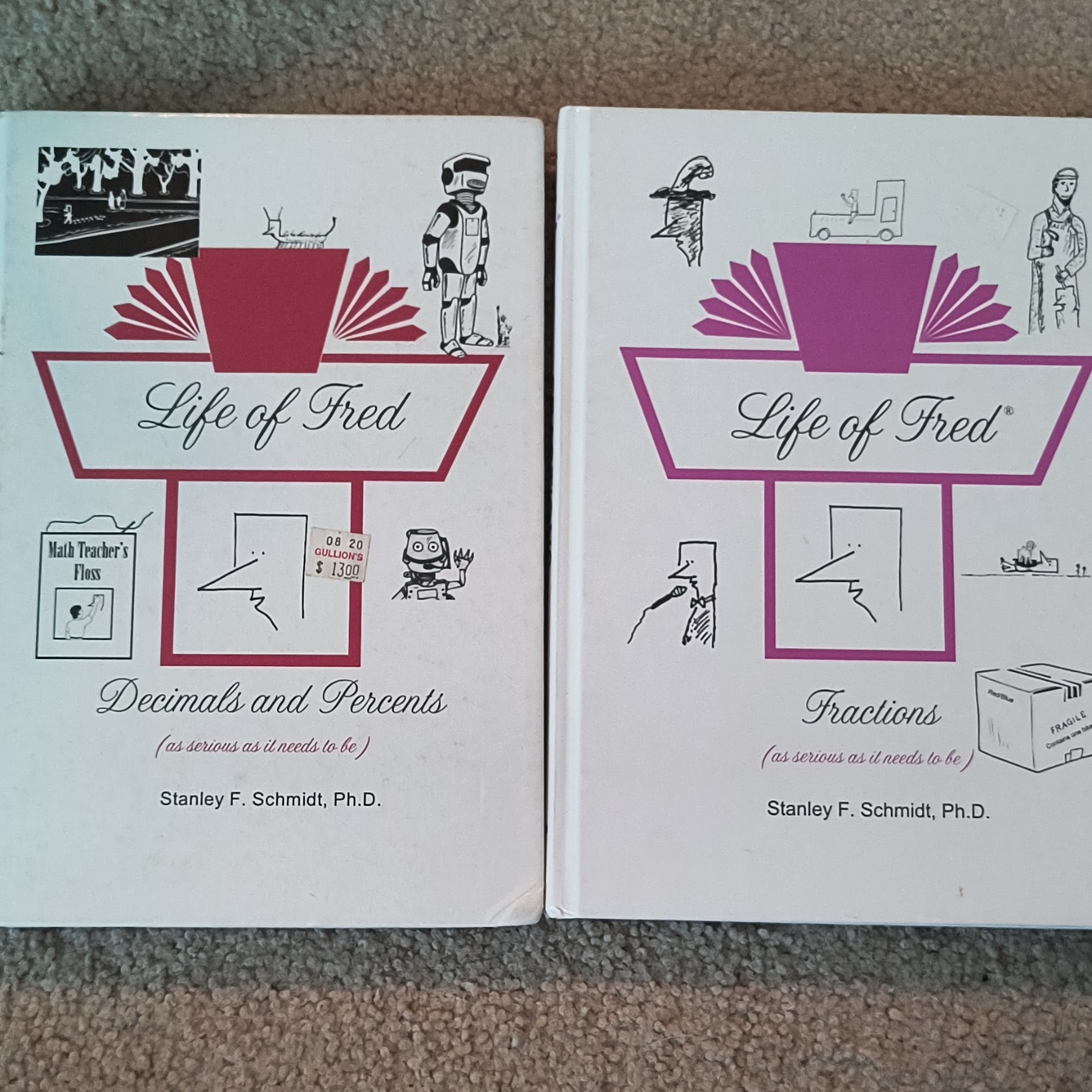 Life of Fred 2 Hardcover Math Textbooks Fractions & Decimals/Percents Schmidt
