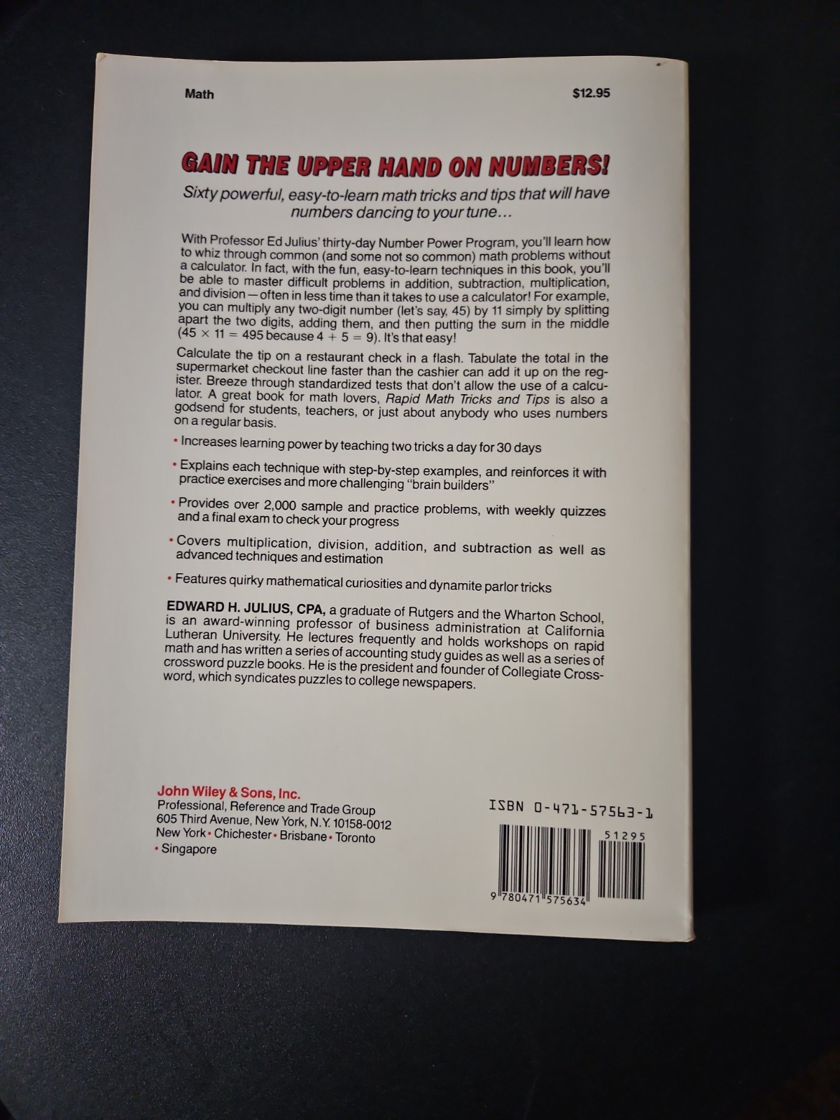 More Rapid Math: Tricks and Tips : 30 Days to Number Mastery by Edward H. Julius