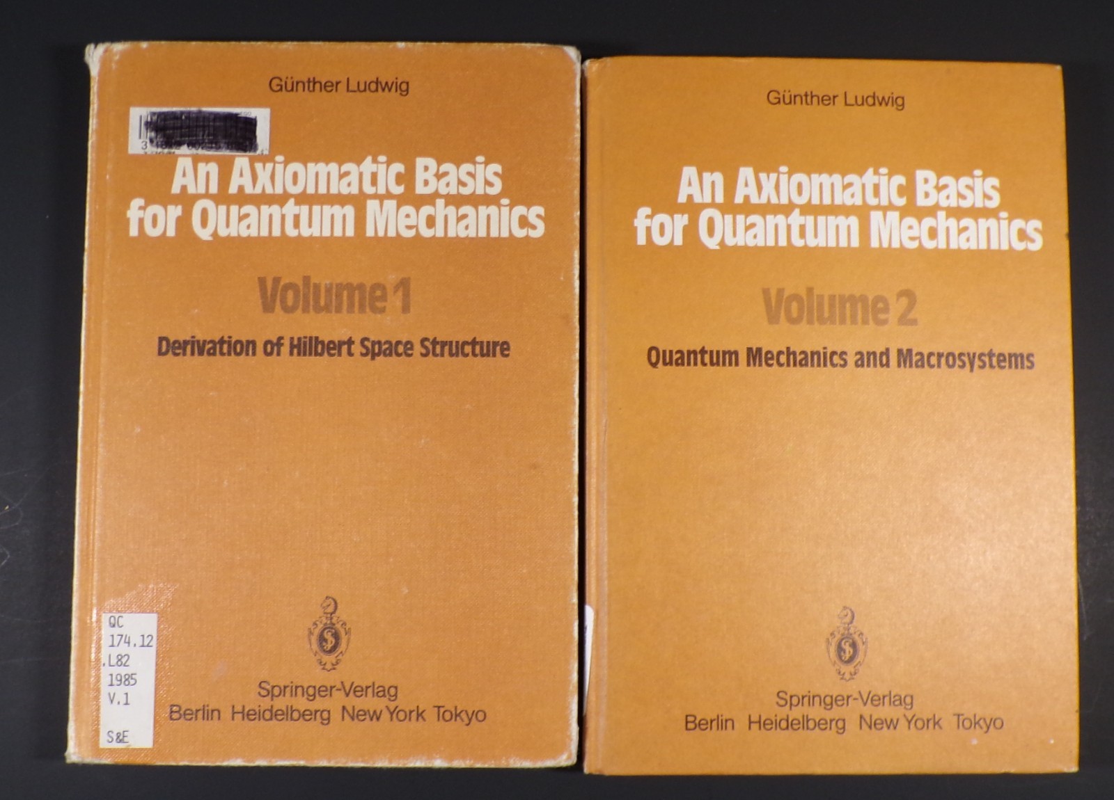 1st edition 2 vol hardcover set An Axiomatic Basis for Quantum Mechanics: Ludwig