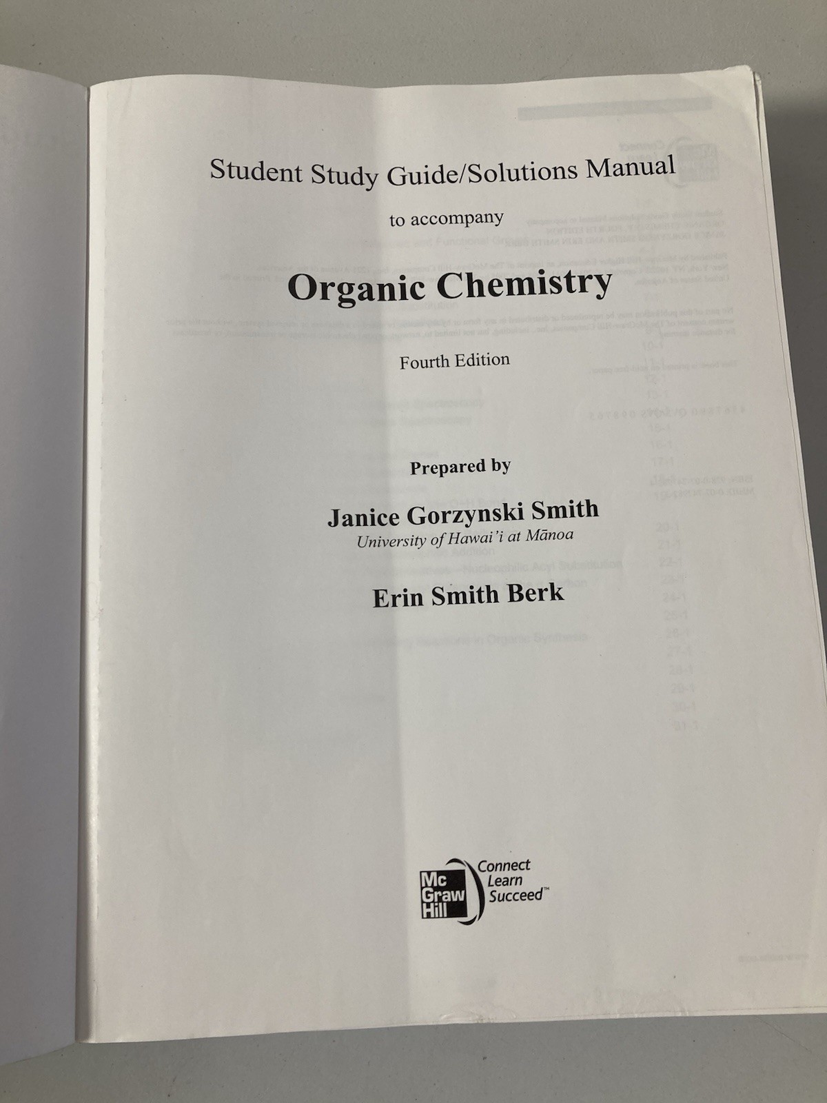 Study Guide/Solutions Manual for Organic Chemistry by Smith