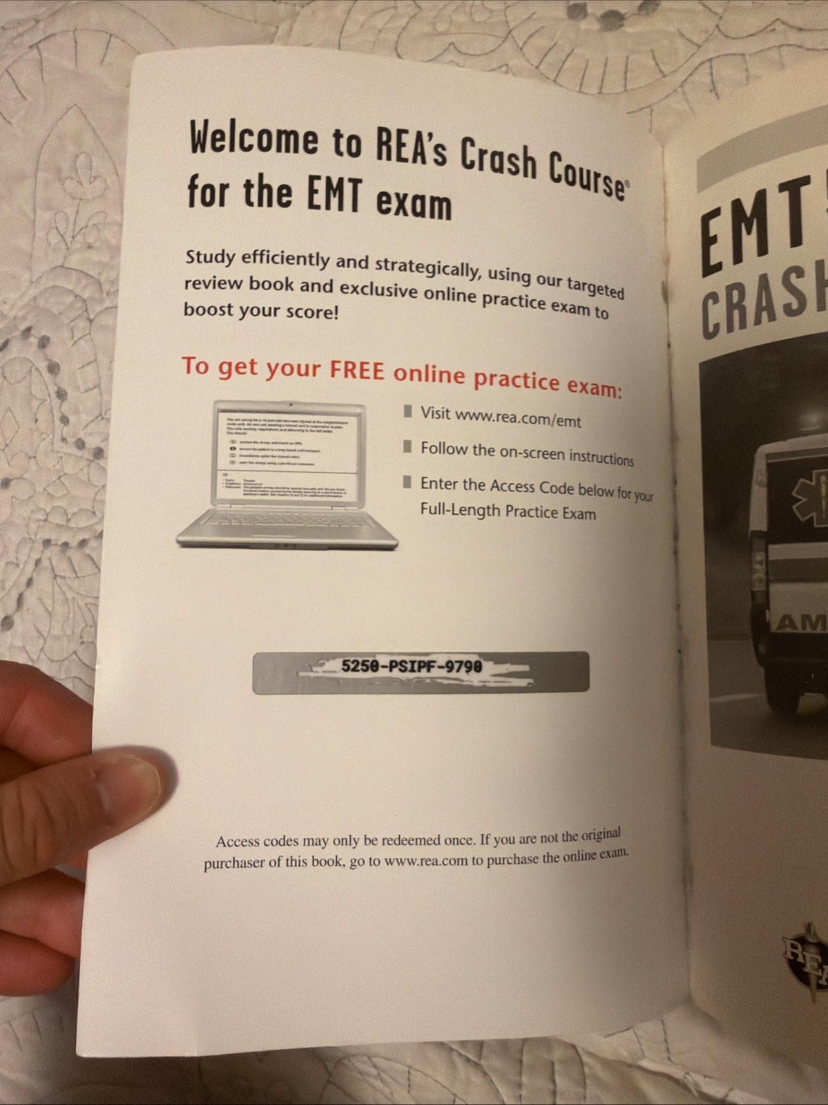 EMT CRASH COURSE 2nd Edition Paperback By Christopher Coughlin Ph.D