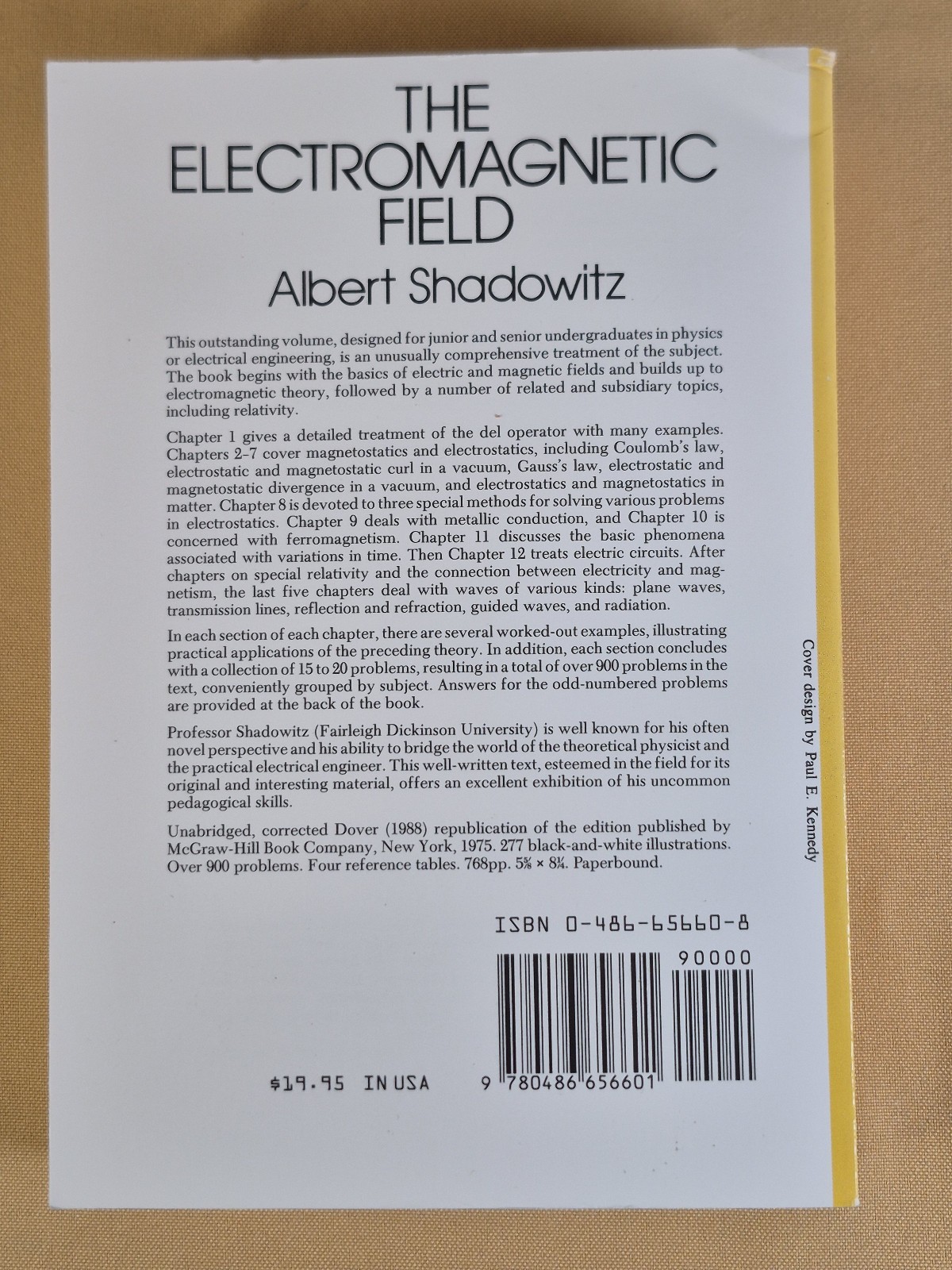 The Electromagnetic Field – Albert Shadowitz – Dover Trade Paperback