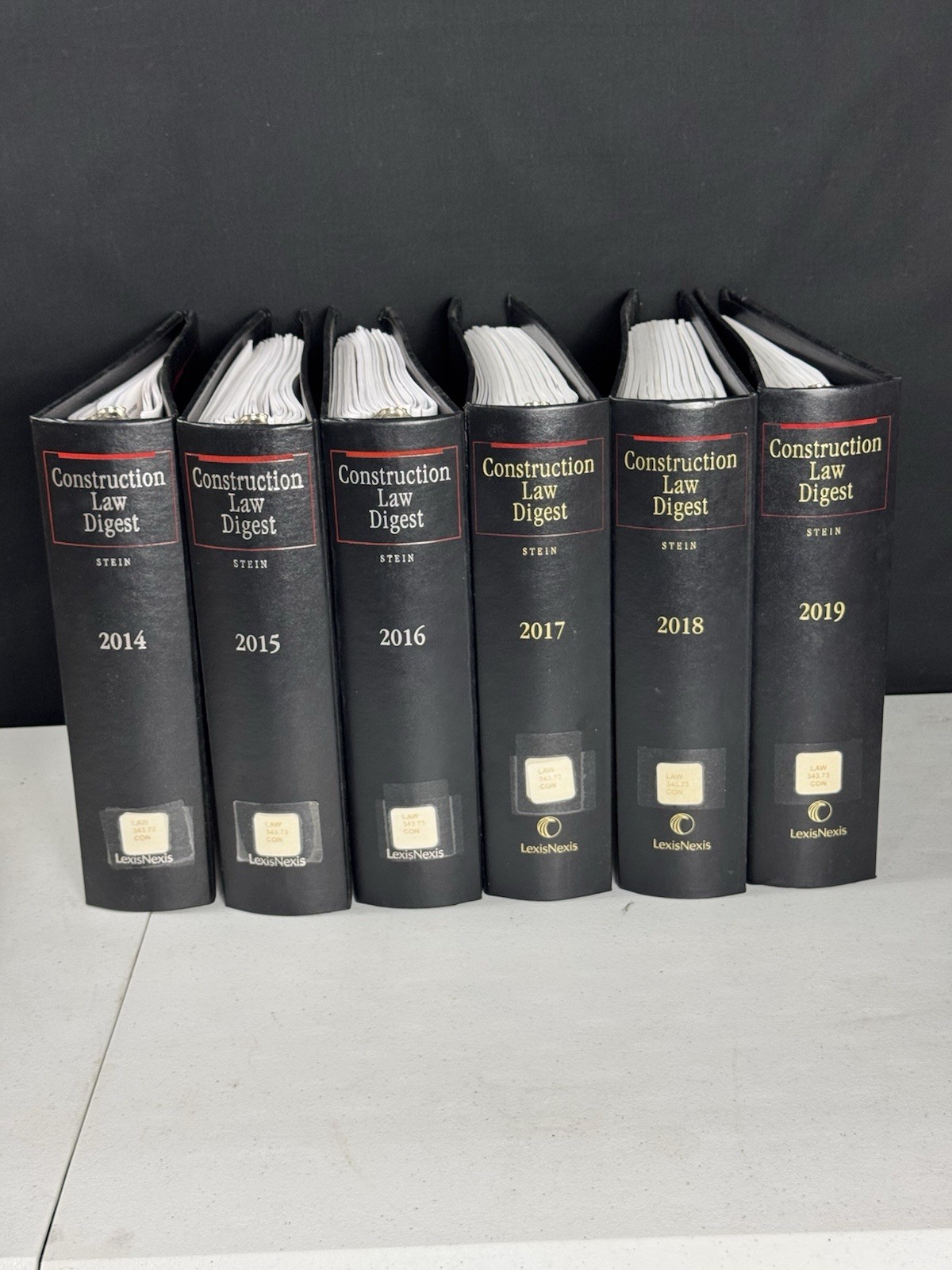 Lot 6 Construction Law Digest Books – LexisNexis – Steven G.M. Stein – 2014-2019
