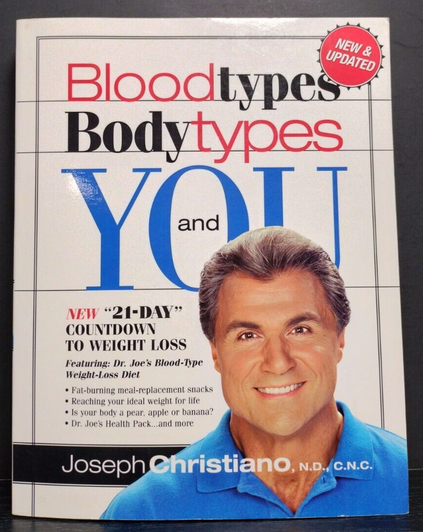 Bloodtypes Bodytypes and You Joseph Christiano PB 2003 Health Diet Good