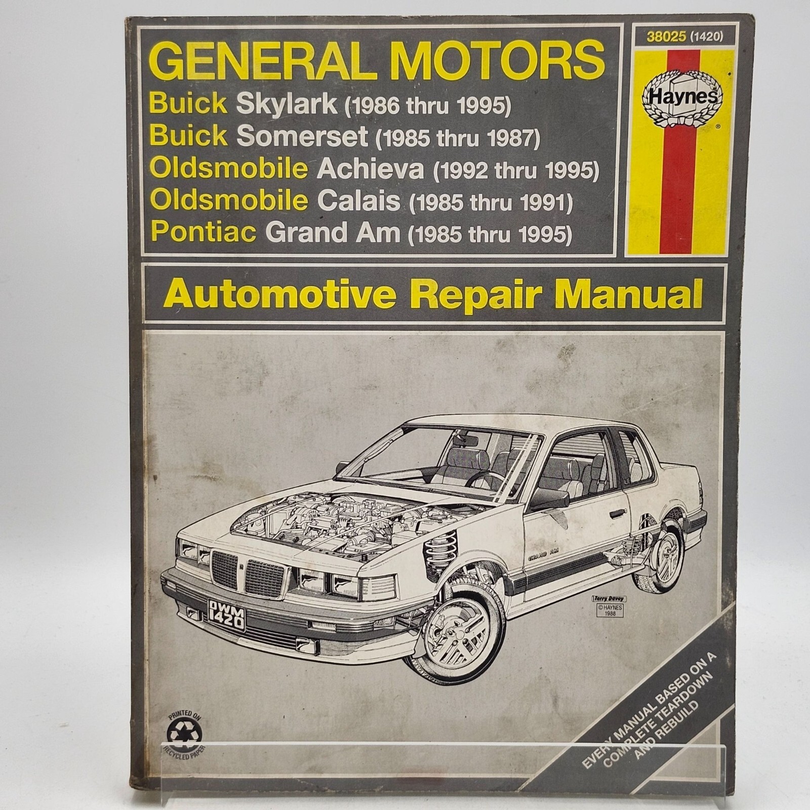 Haynes General Motors Automotive Repair Manual Buick Oldsmobile Pontiac 38025