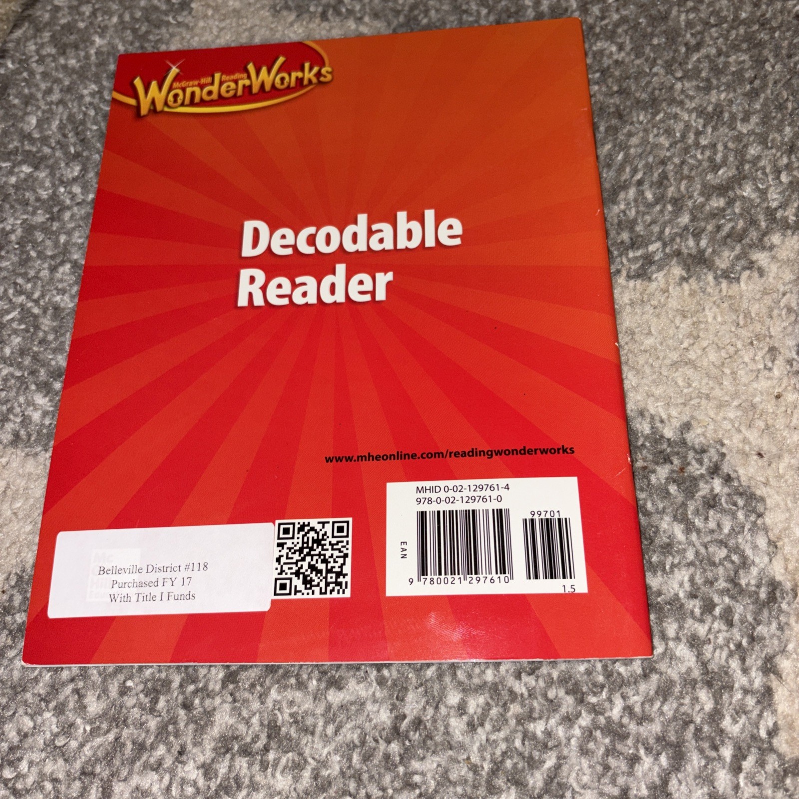 Lot of 6 GC McGraw Hill Wonder Works Unit 5 Decodable Readers