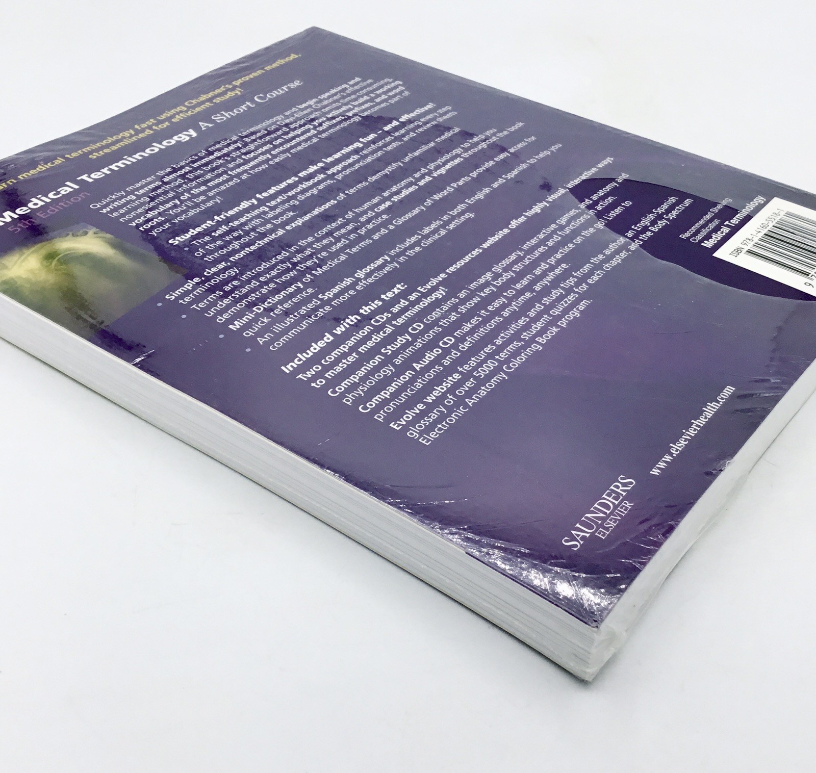 SEALED💥Medical Terminology A Short Course 5th Edition w/CD Davi-Ellen Chabner